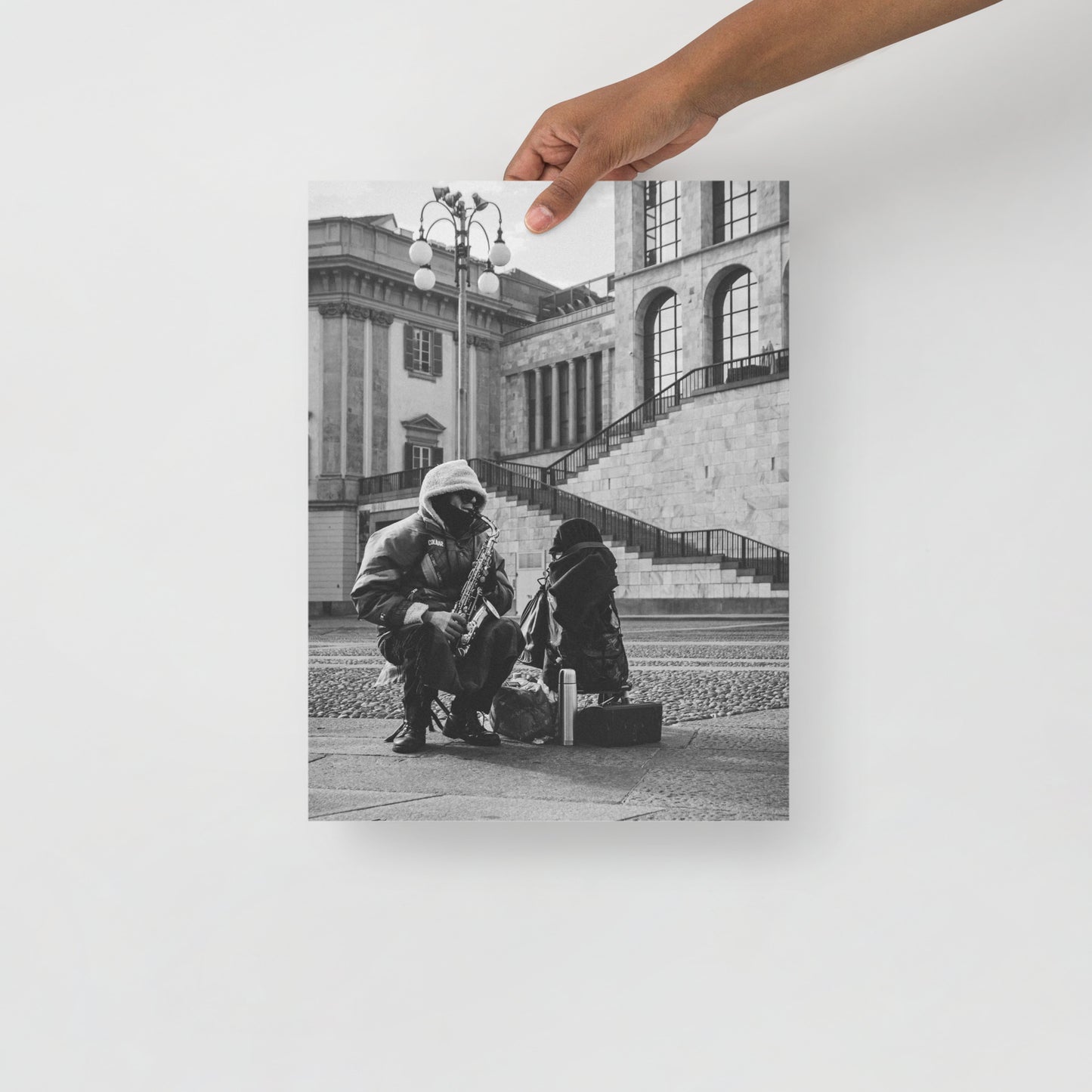 Straßenmusikant Mailand Wandbild