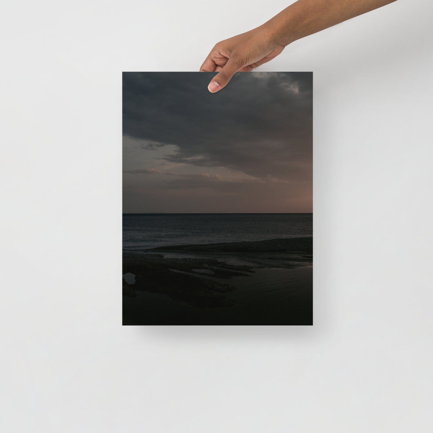 Sonnenuntergang in Albanien - Wandbild mit Meerblick in warmen Tönen