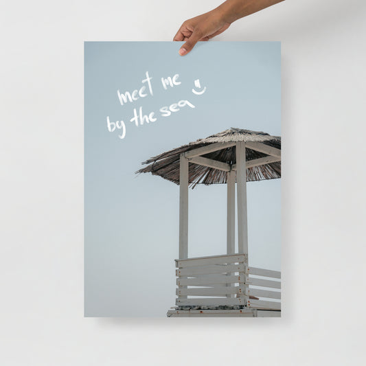 meet me by the sea - Strandturm Montenegro Wandbild